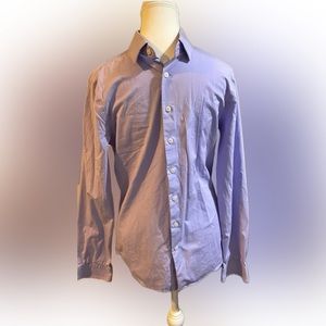 Express extra slim fit light purple casual button long sleeve down size S